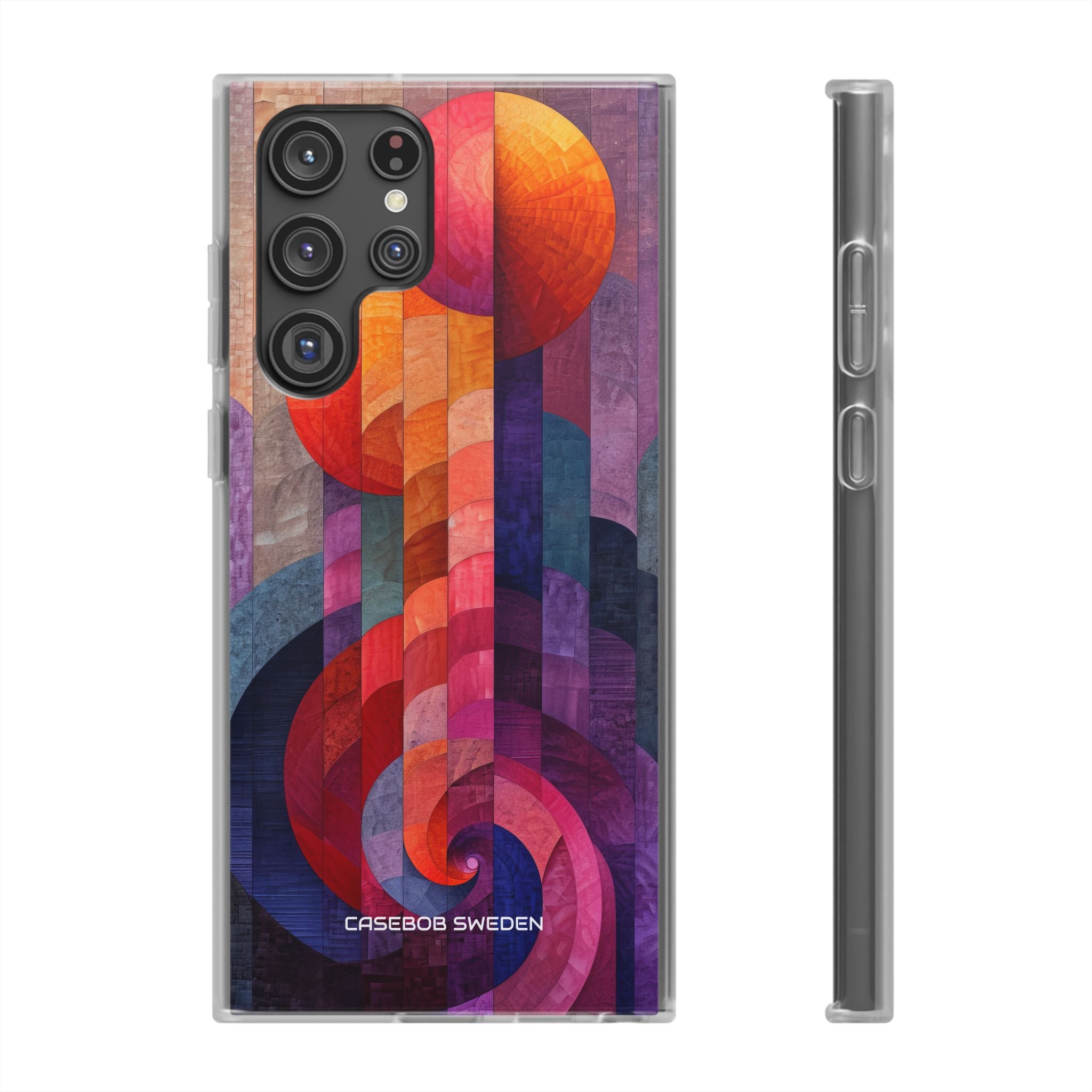 Purple Orange Abstract - Flexi Samsung S22 Phone Case