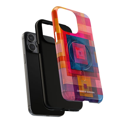 Vibrant Geometry - Tough + MagSafe® iPhone 15 Phone Case