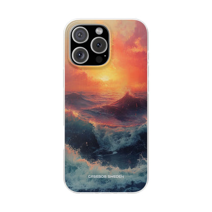 Ocean Sunset Waves - Flexi iPhone 16 Phone Case