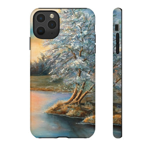 Oil Panting - Sunset on the lake - Protective Phone Case