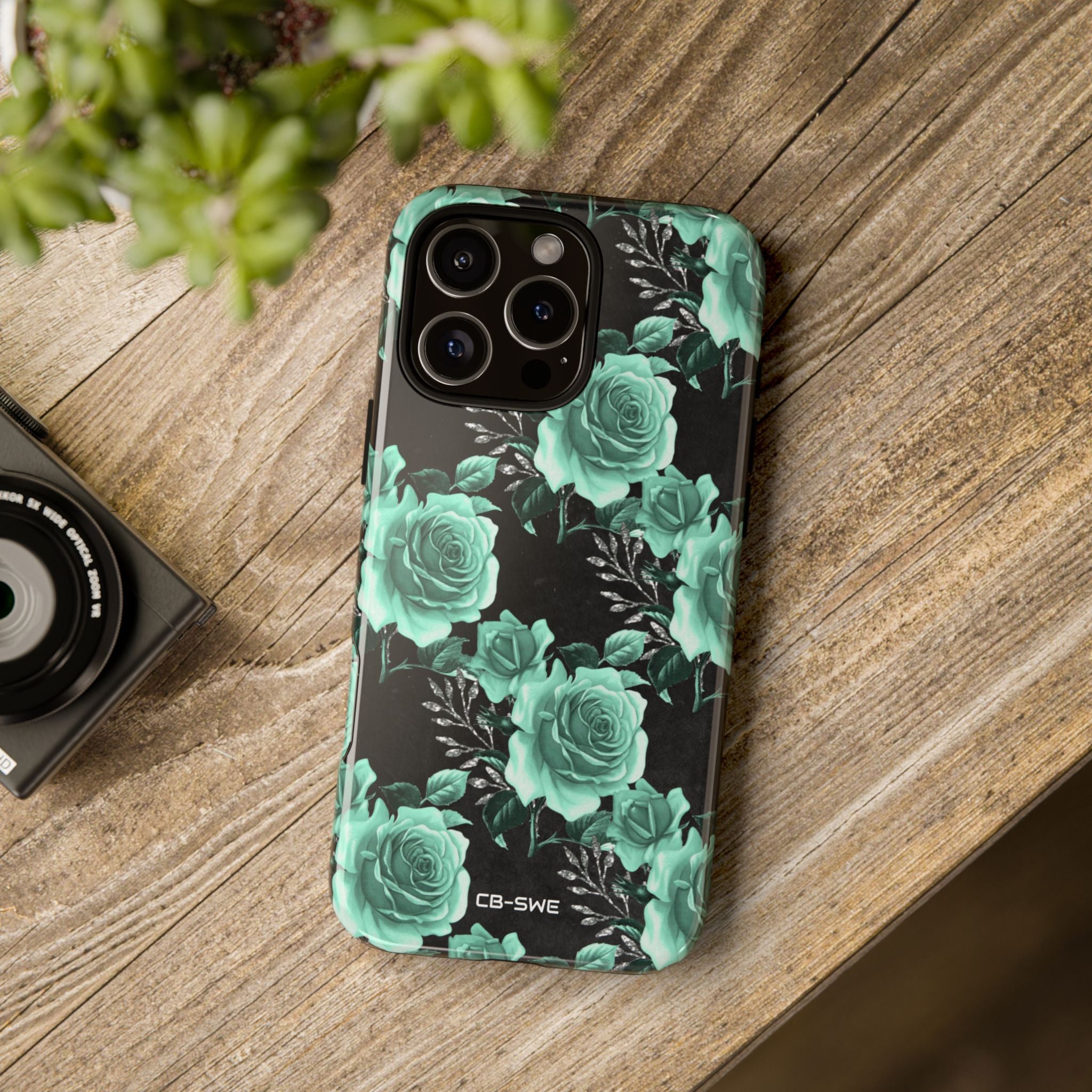 Turquoise Rose Symphony - iPhone Case