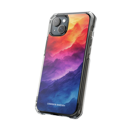 Purple Orange Mountains - Clear Impact iPhone 15 Phone Case