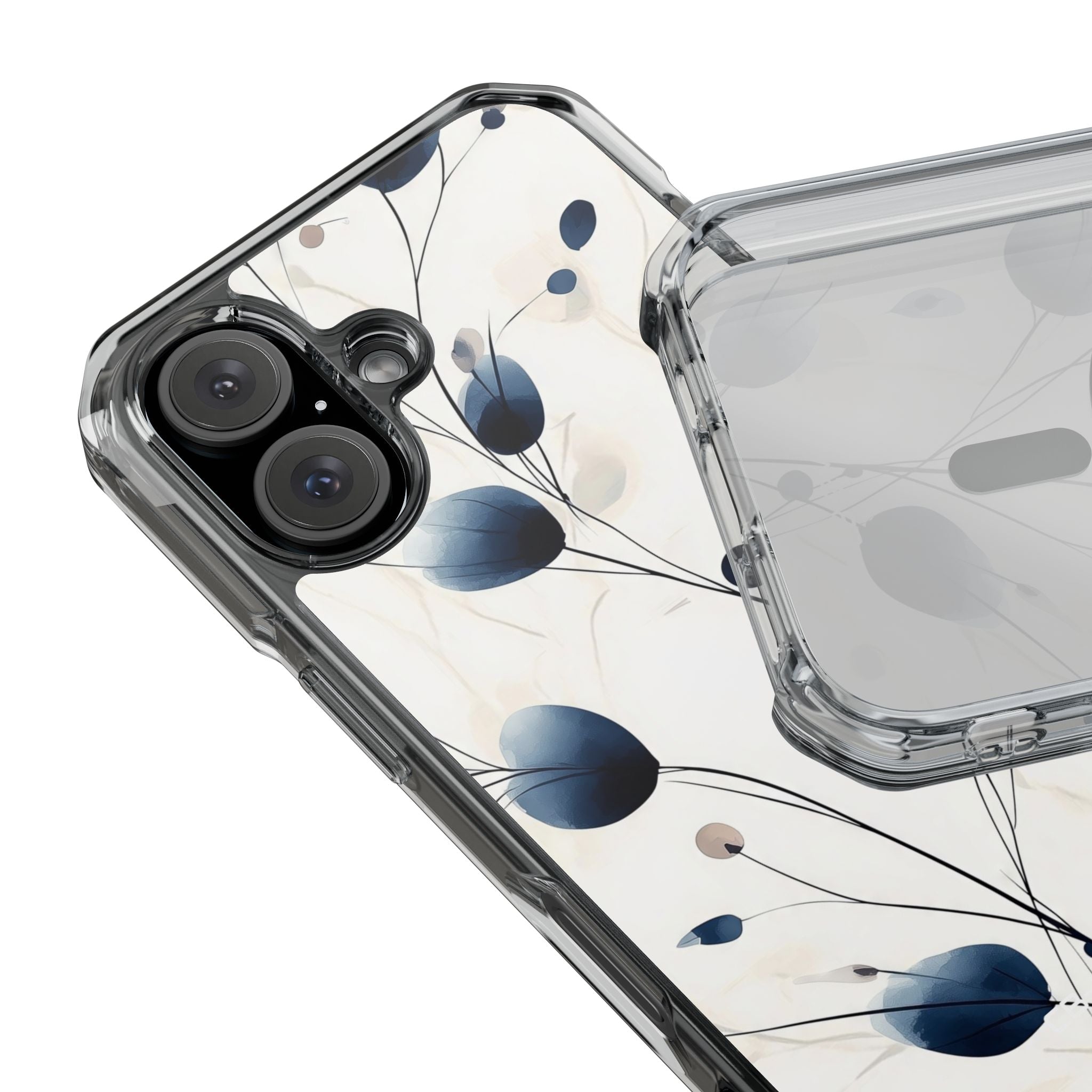 Floral Harmony Blue iPhone Case - Impact