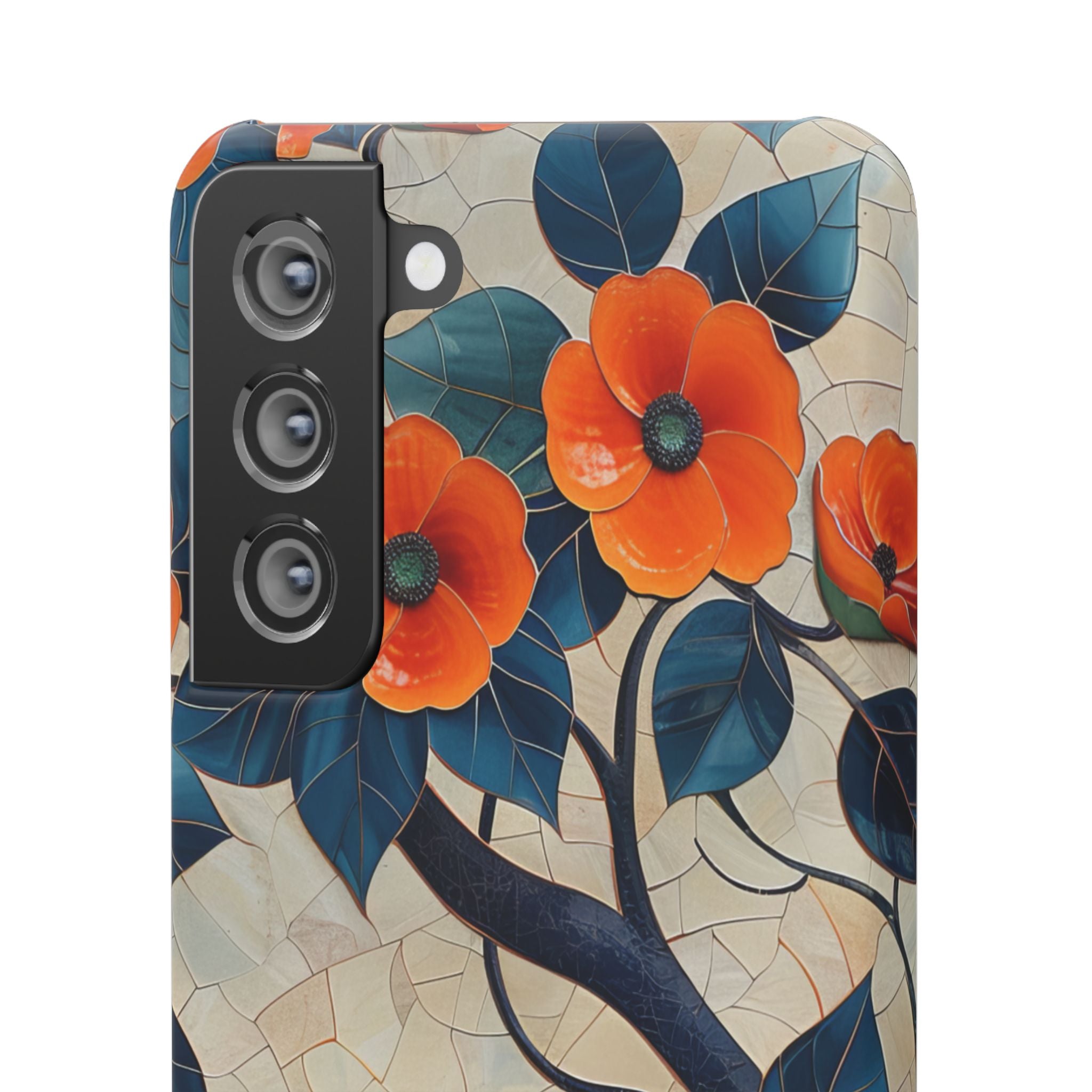 Orange Blossoms Mosaic Harmony Samsung S21 - Slim Phone Case