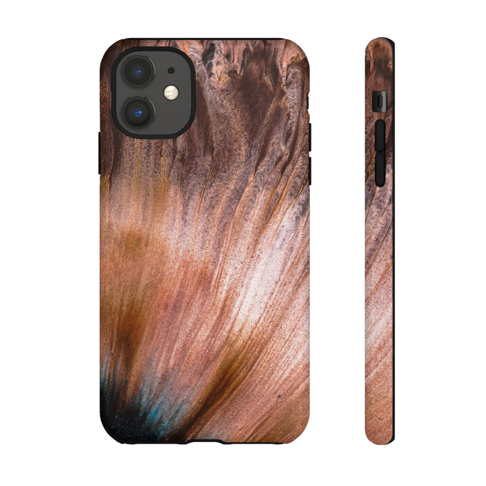 Light Brown Ink Art iPhone Case (Protective) iPhone 11 Glossy Phone Case