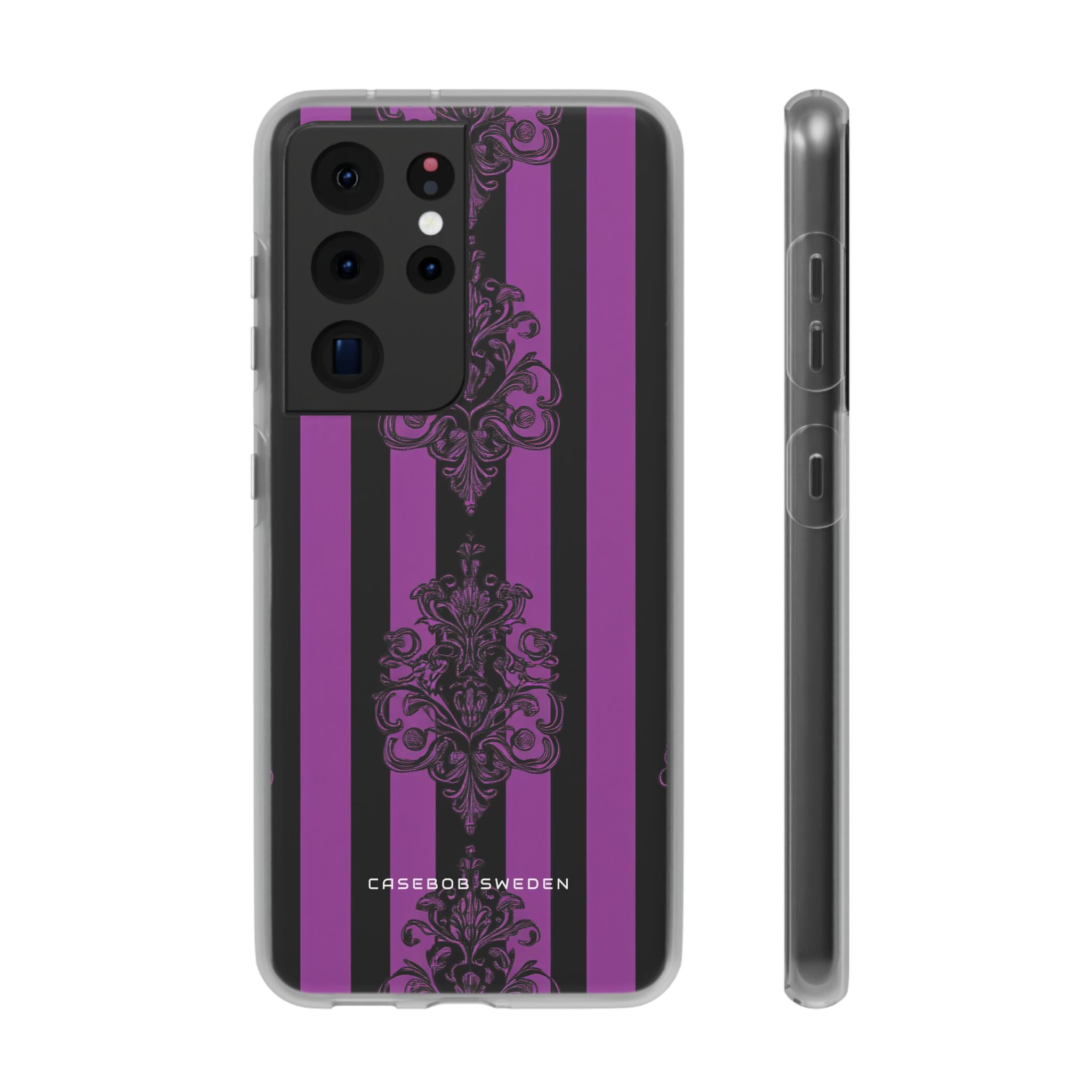 Gothic Elegance with Vertical Stripes and Ornamental Motifs Samsung S21 - Flexi Phone Case