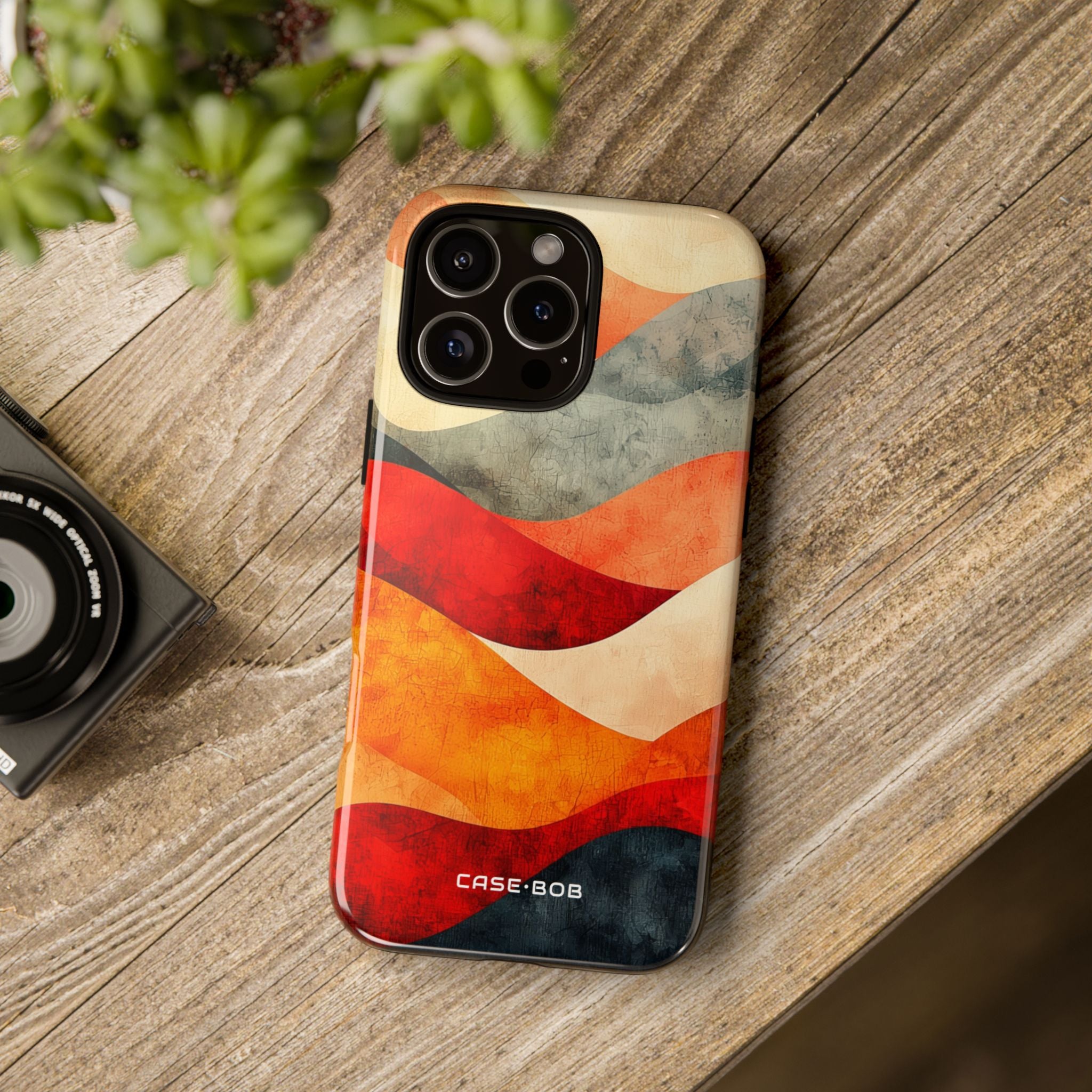 Cracked Wave Sunset iPhone 16 Pro Max Case - Tough