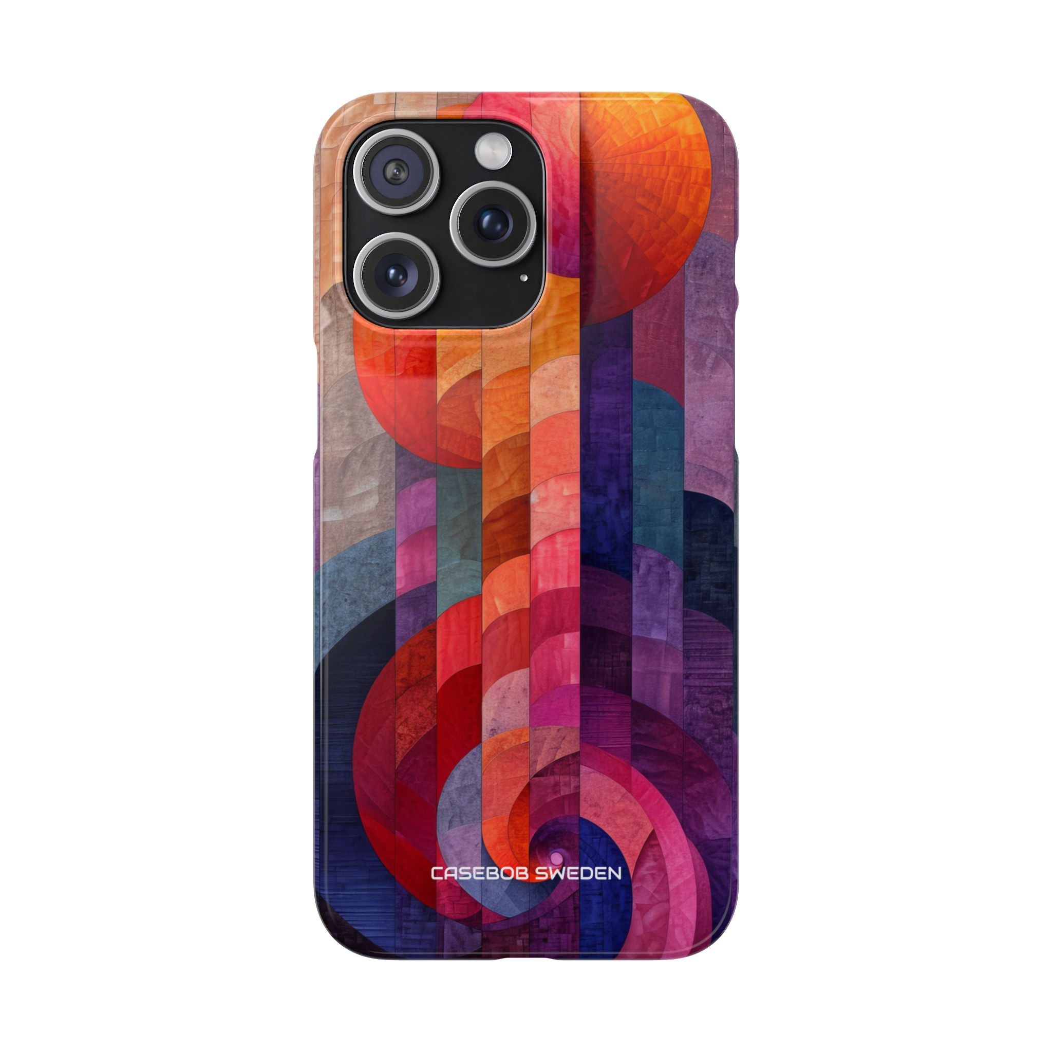 Purple Orange Abstract - Slim iPhone 15 Phone Case