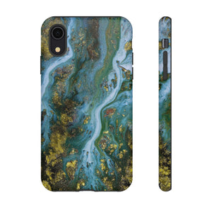 Ocean Blue Ink Art iPhone Case (Protective) iPhone XR Matte Phone Case