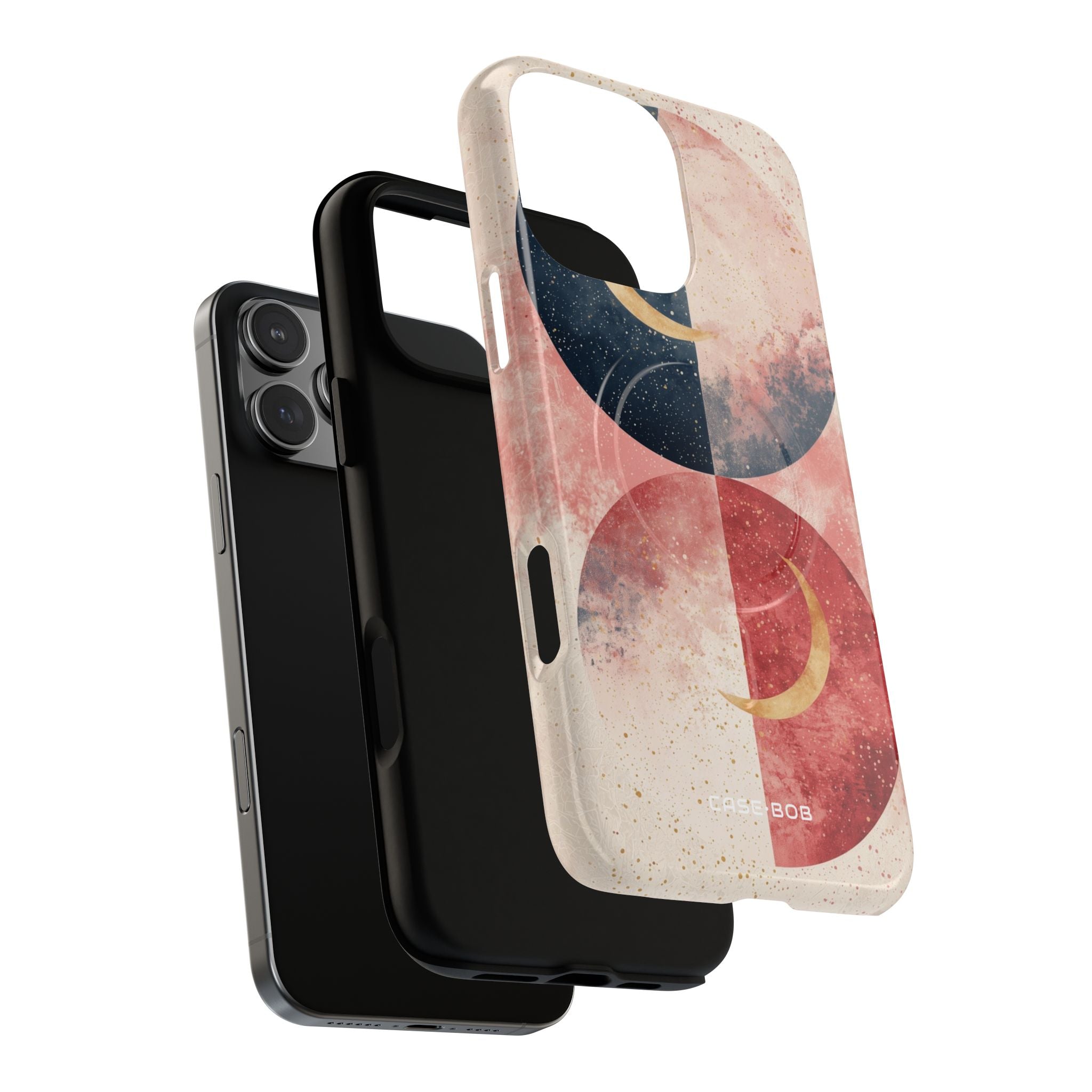 Golden Crescent Circles iPhone 16 Pro Max Case - Tough+