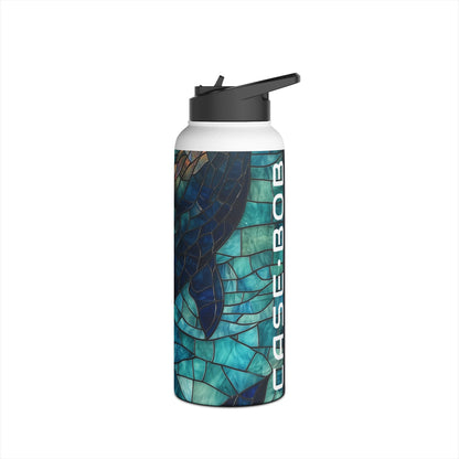 Blue Whale Mosaic - Stainless Steel Water Bottle