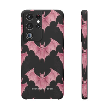 Gothic Pink Bats Aflame Samsung S21 - Slim Phone Case