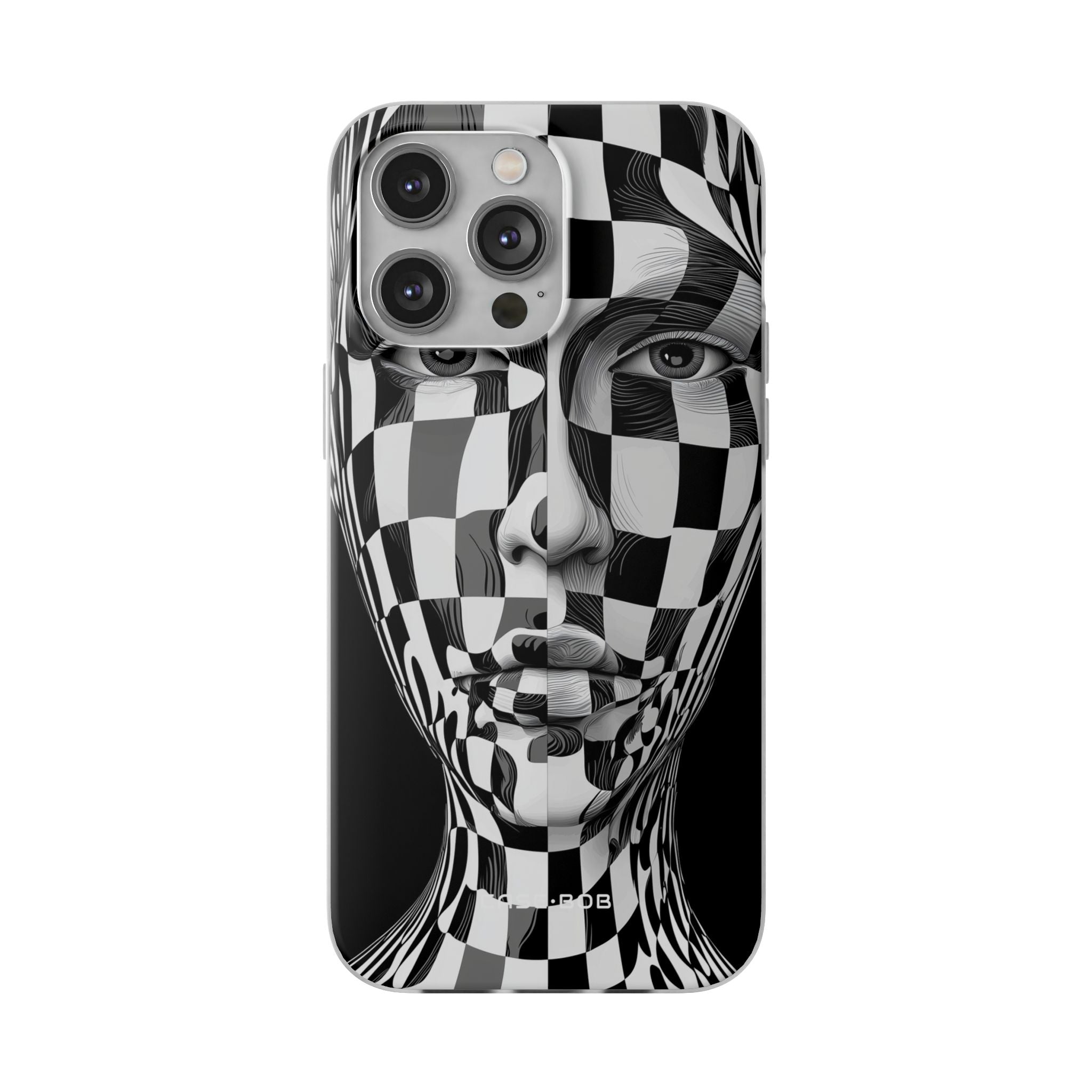 Checkered Face iPhone 14 Pro Max Case - Soft