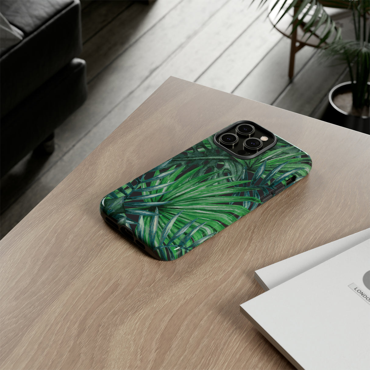 Watercolor Tropical Palm - Protective Phone Case