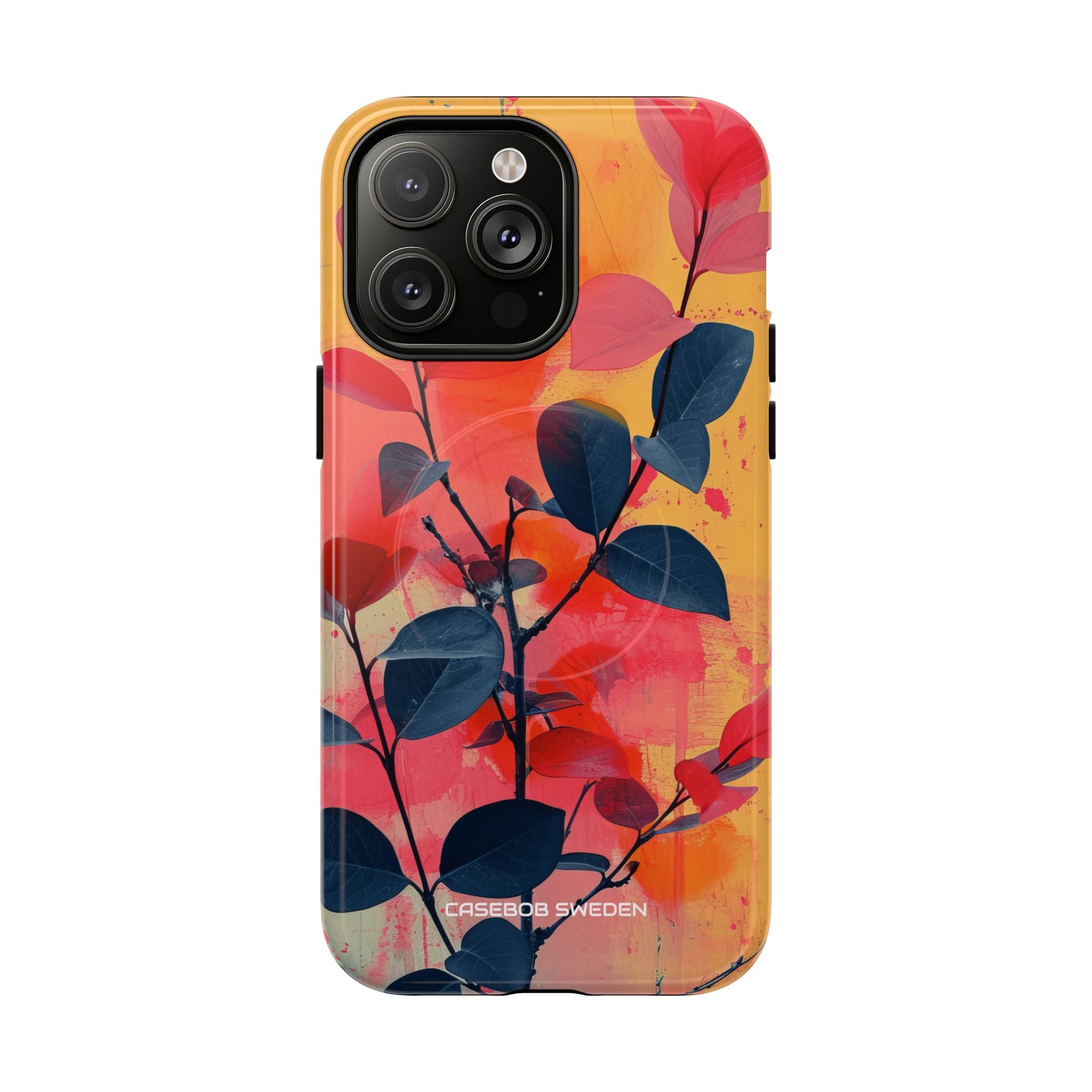 Yellow Botanical Splash - Tough + MagSafe® iPhone 14 Phone Case