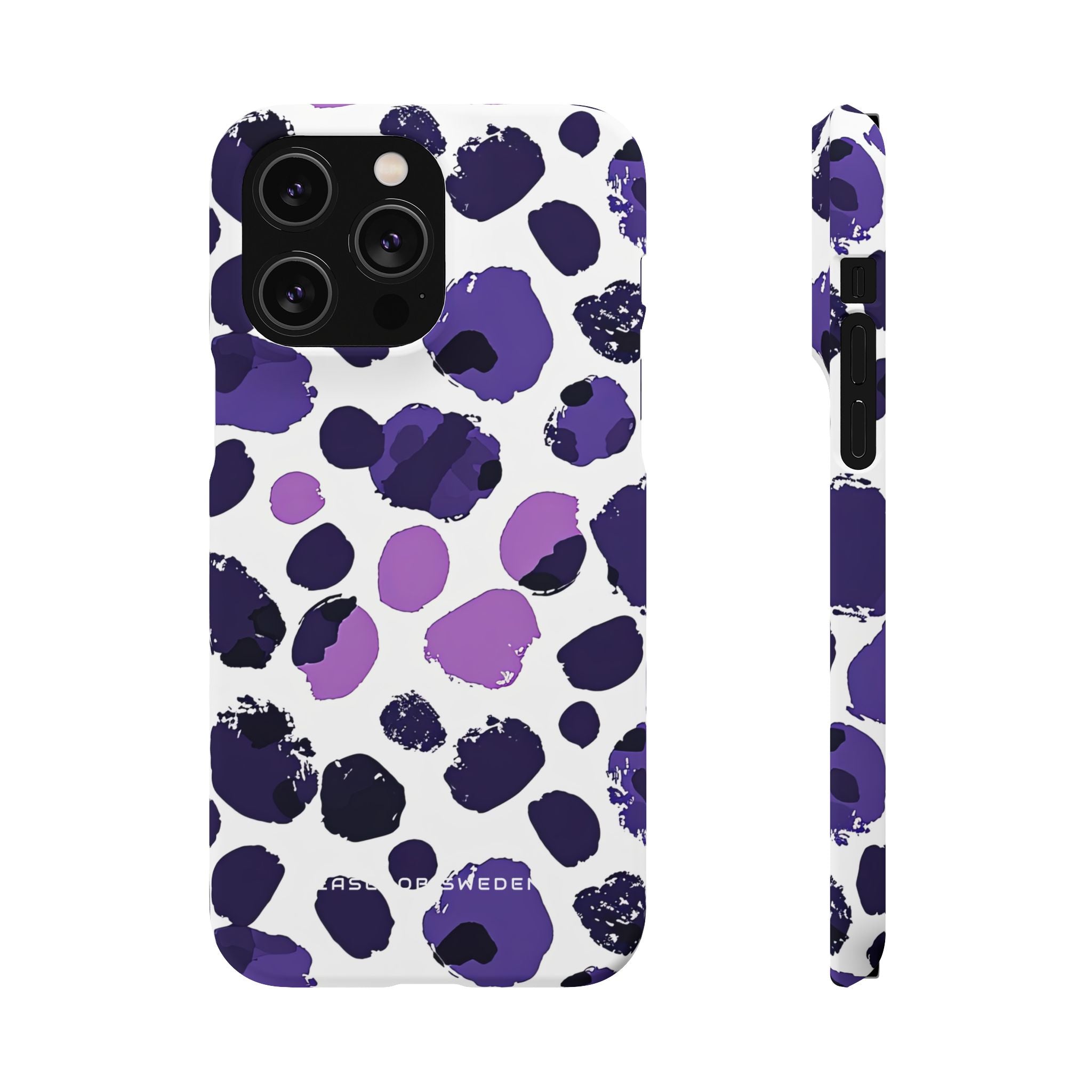 Purple Inkblots iPhone 14 - Slim Phone Case