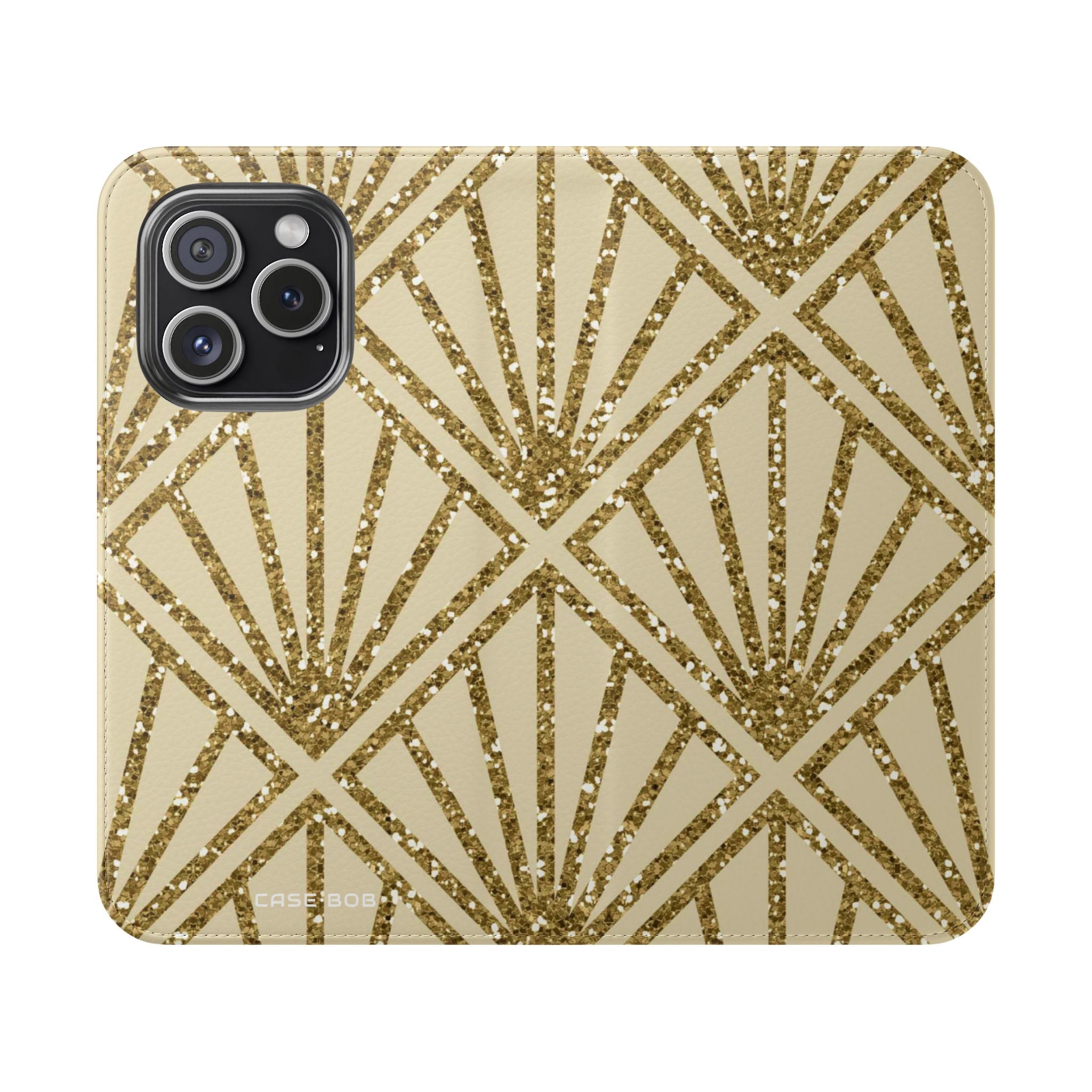 Golden Fan Sparkle - iPhone 15 Pro Case - Wallet