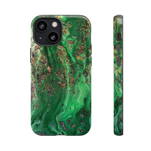 Green Sparkle Ink Art - Protective Phone Case