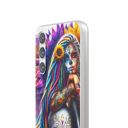 Sunflower Skull Glow Samsung S23 Plus Case - Soft