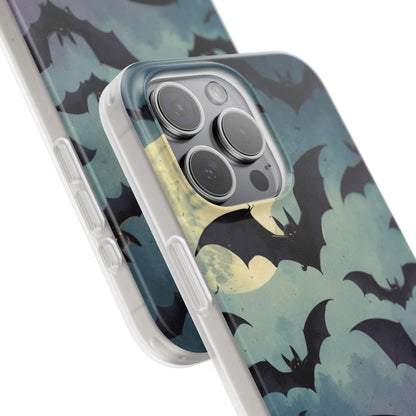 Glowing Bat Swarm iPhone 15 Pro Max Case - Soft
