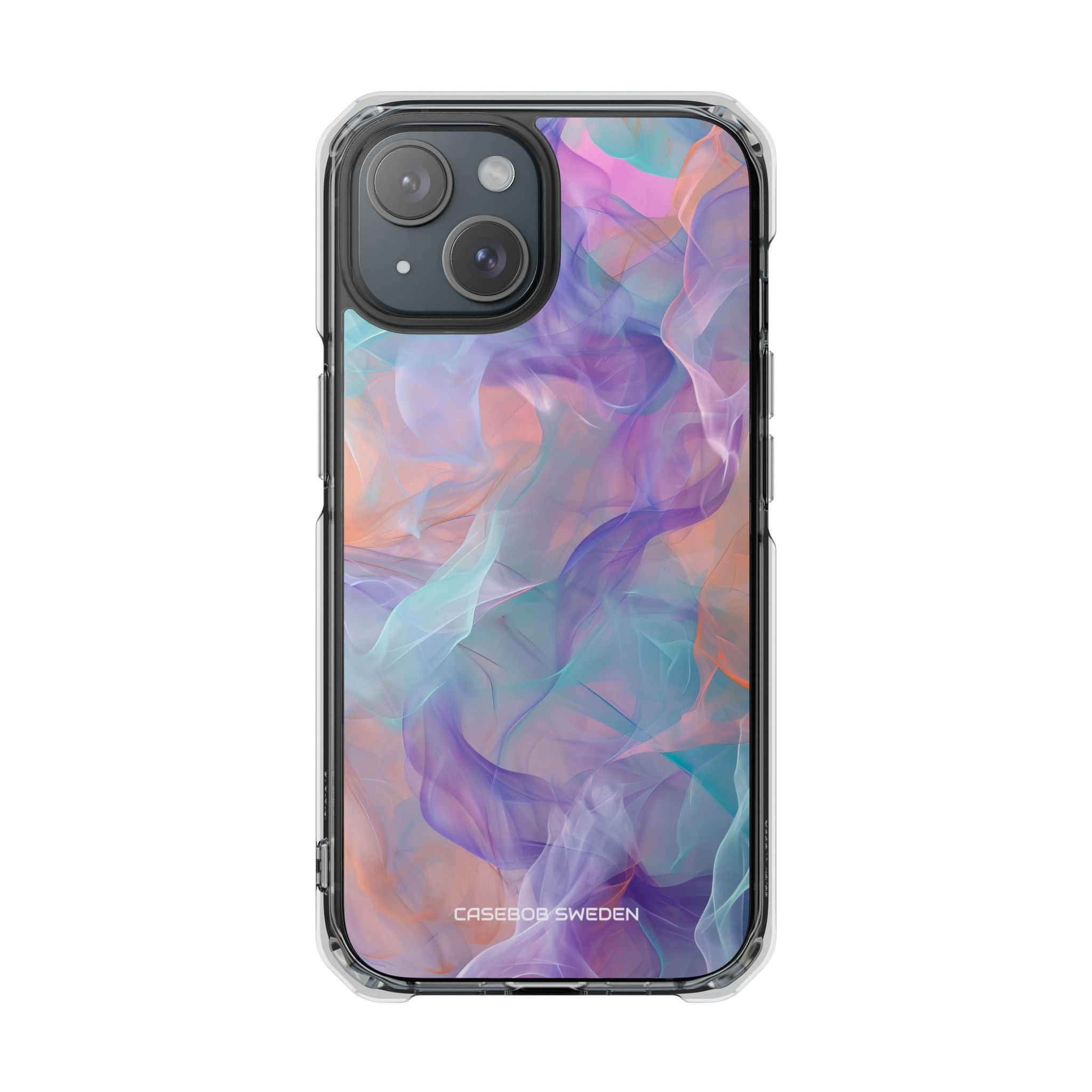 Dreamy Teal Flow - Clear Impact iPhone 15 Phone Case