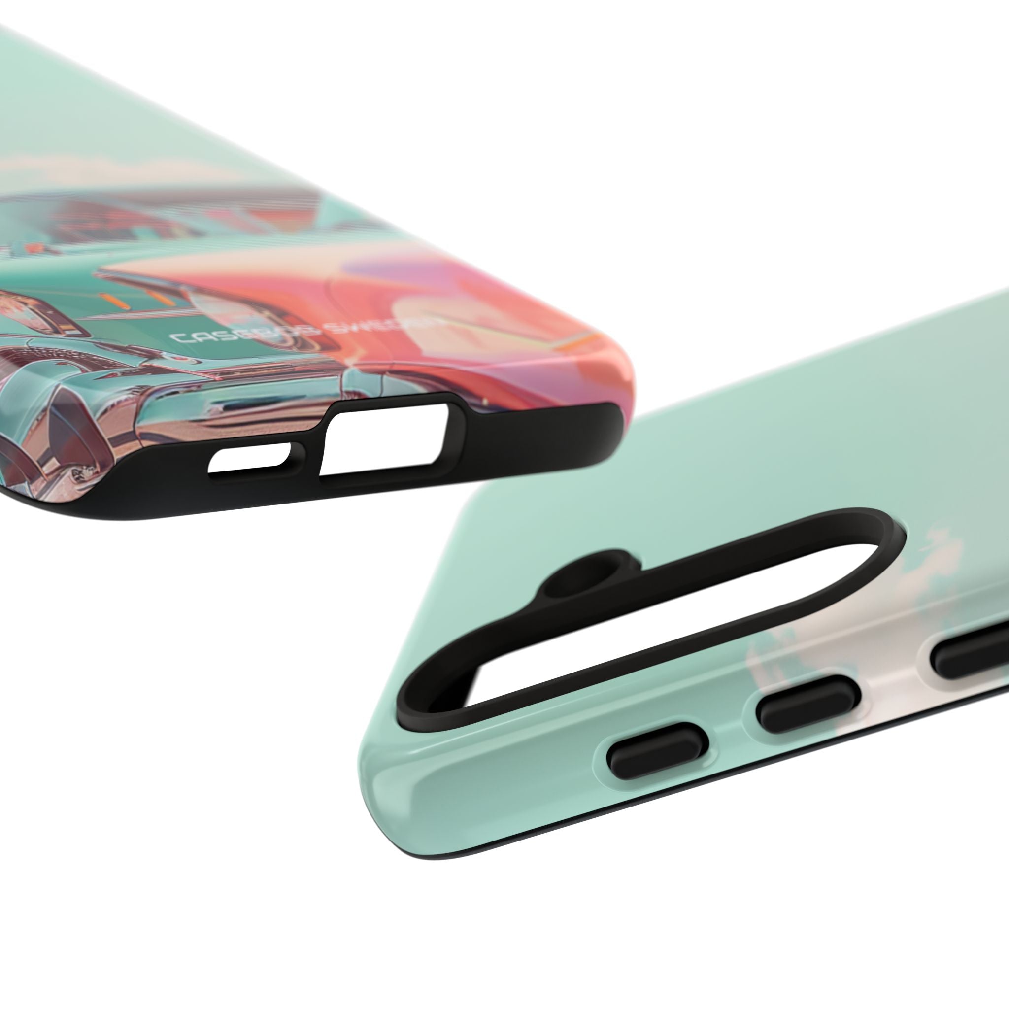 Vintage Turquoise Cars - Tough Samsung S24 Phone Case