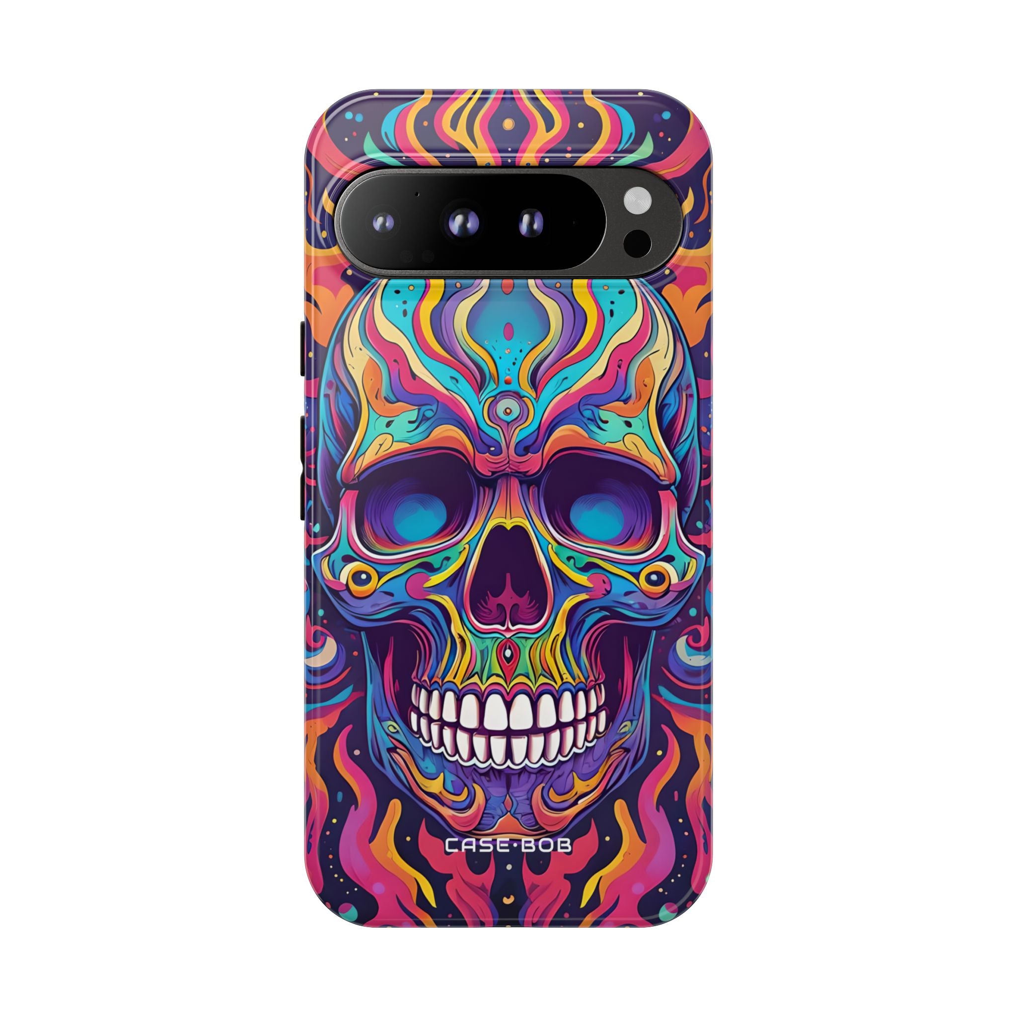 Flaming Skull Google Pixel 9 Pro XL Case - Tough