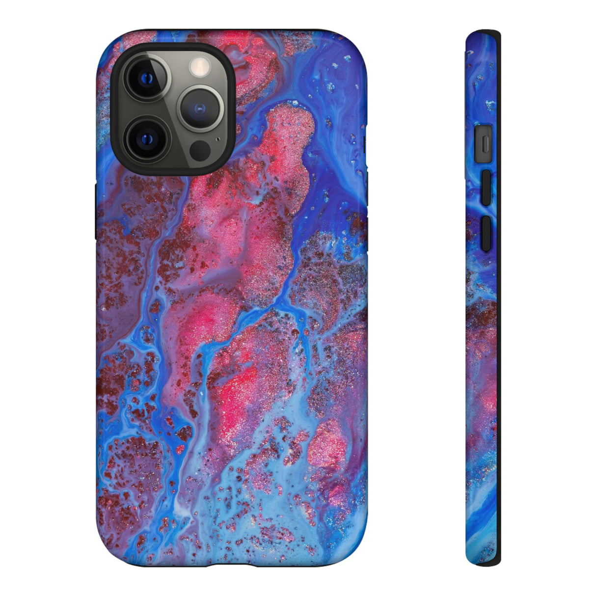 Red Mountain Ink Art iPhone Case (Protective) iPhone 12 Pro Max Glossy Phone Case