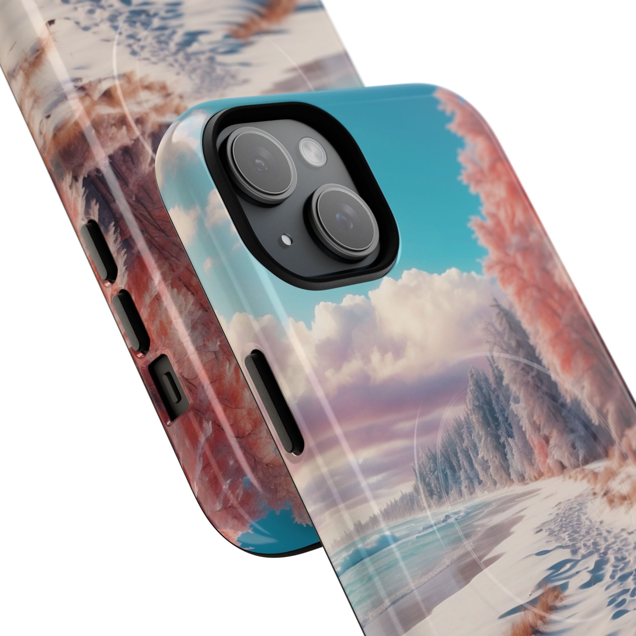 Snowy Footprints iPhone 15 Plus Case - Tough+