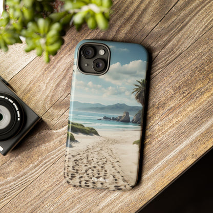 Footprints Trace Sand - iPhone Case