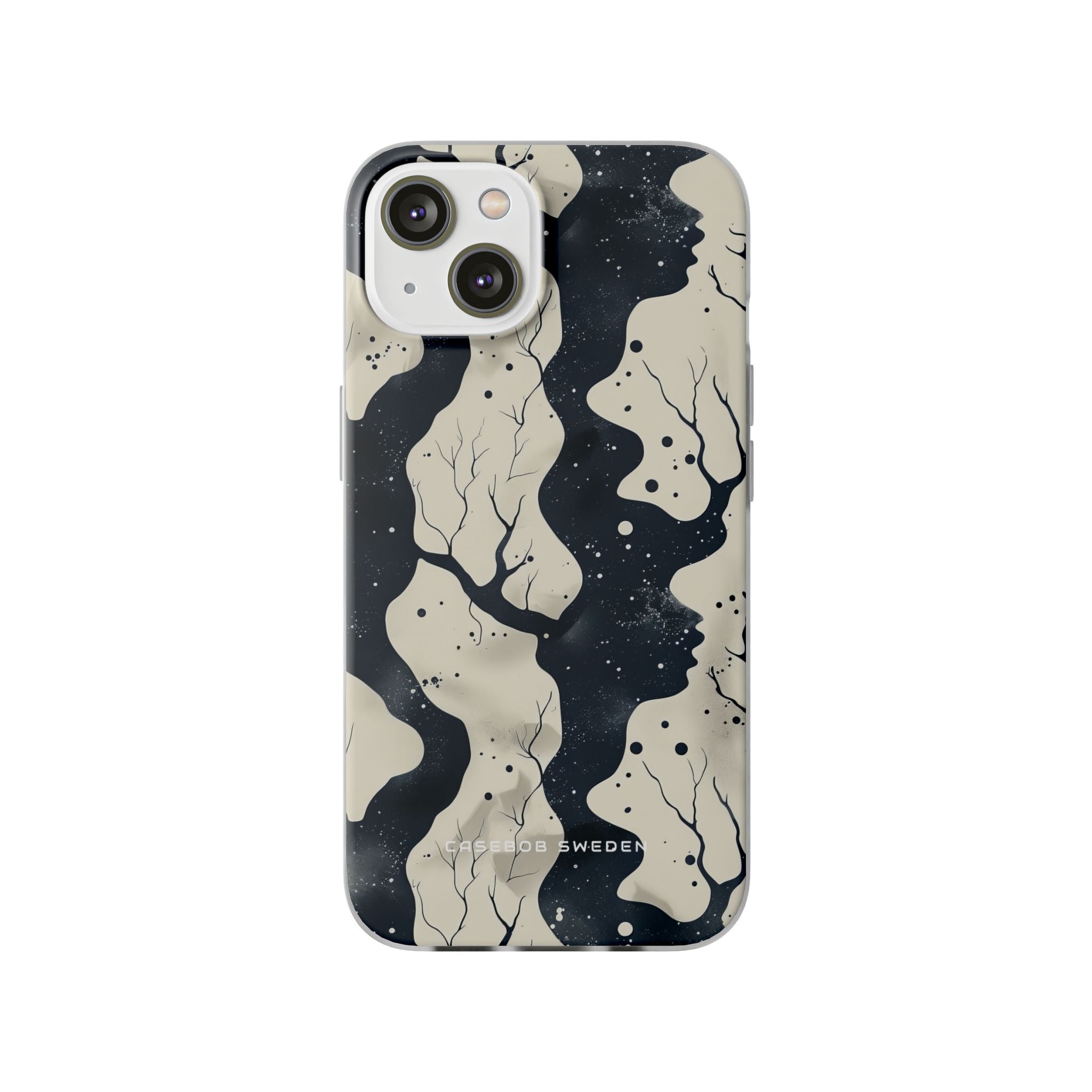 Organic Fluid Silhouettes with Cosmic Depth iPhone 14 - Flexi Phone Case