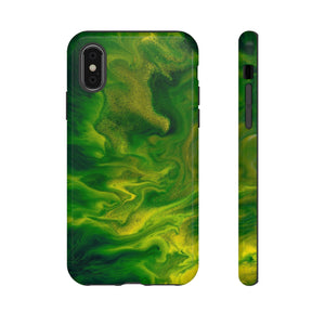 Green Smoke Ink Art iPhone Case (Protective) iPhone X Glossy Phone Case