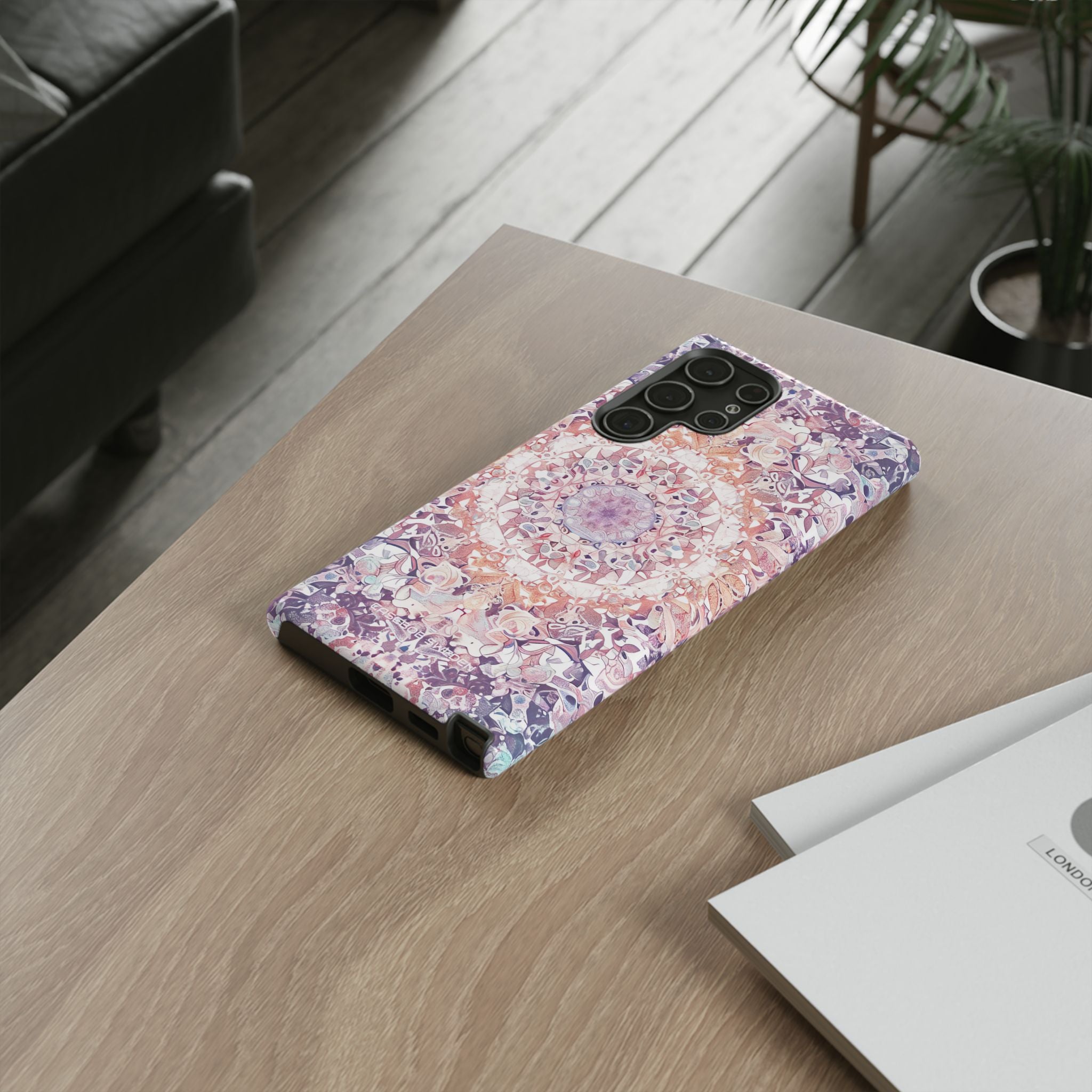 Purple Pink Mandala - Tough Samsung S22 Phone Case