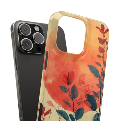 Orange Sun Harmony - Slim iPhone 16 Phone Case