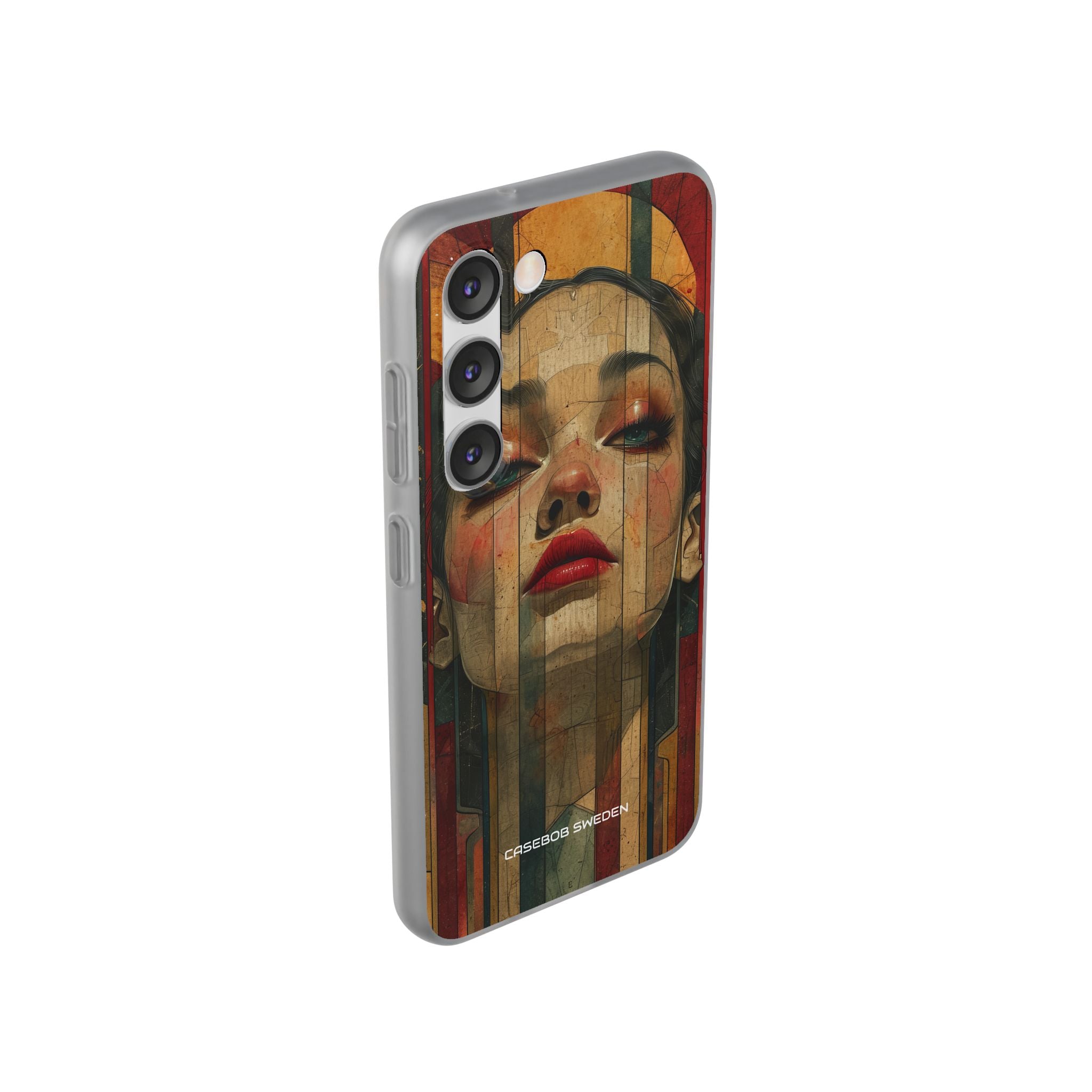 Bold Art Deco Portrait - Flexi Samsung S23 Phone Case