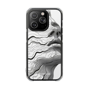 Topographic Serenity - Phone Case for iPhone (Clear Impact - Magnetic)