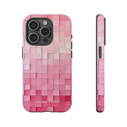 Gradient Pink Mosaic iPhone 15 - Tough Phone Case