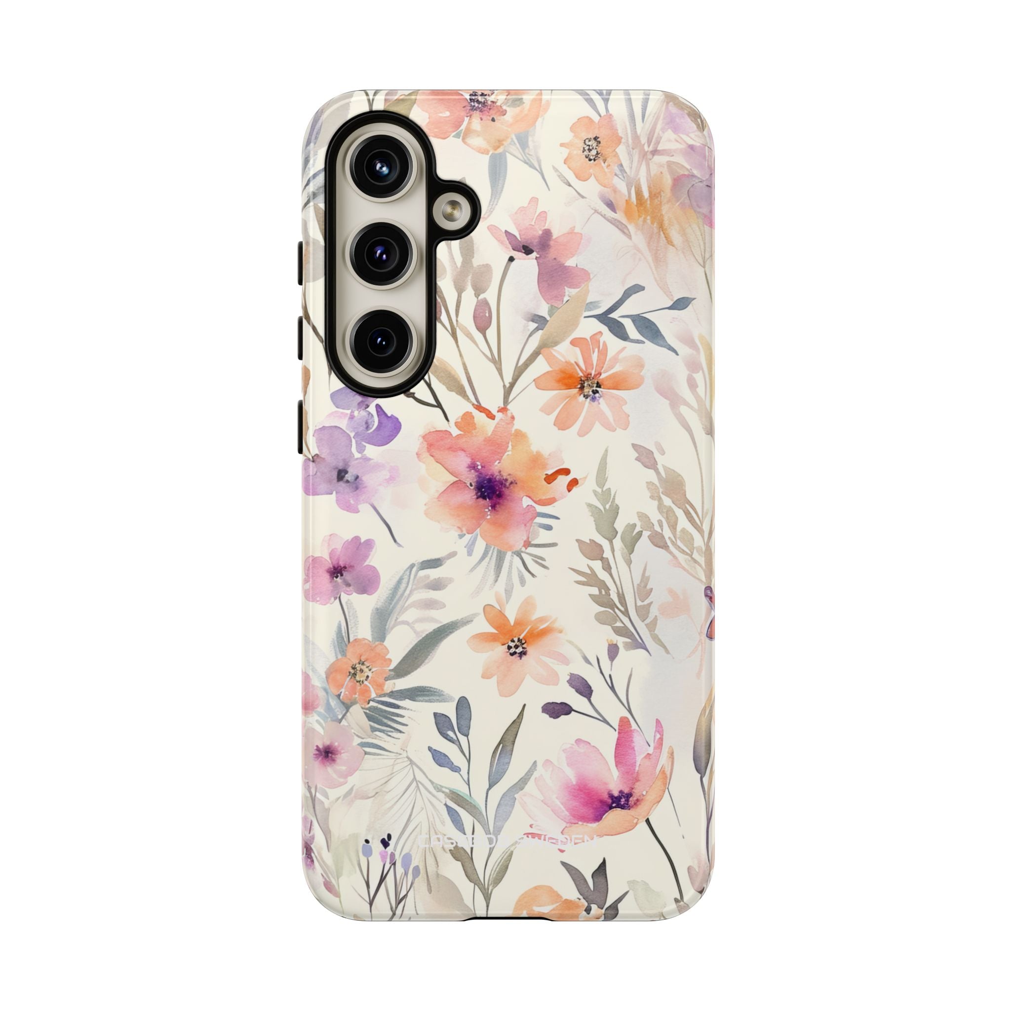 Soft Pink Floral Watercolor Design - Tough Samsung S24 Phone Case