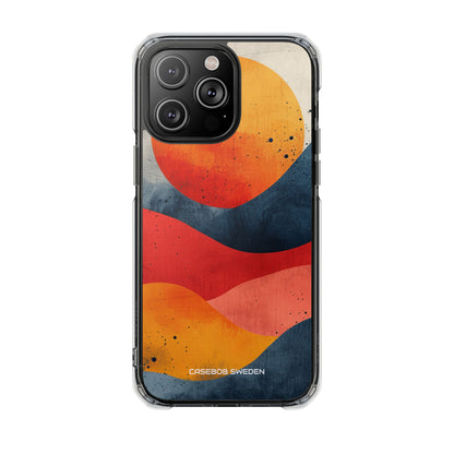 Sunburst Waves - Clear Impact iPhone 14 Phone Case