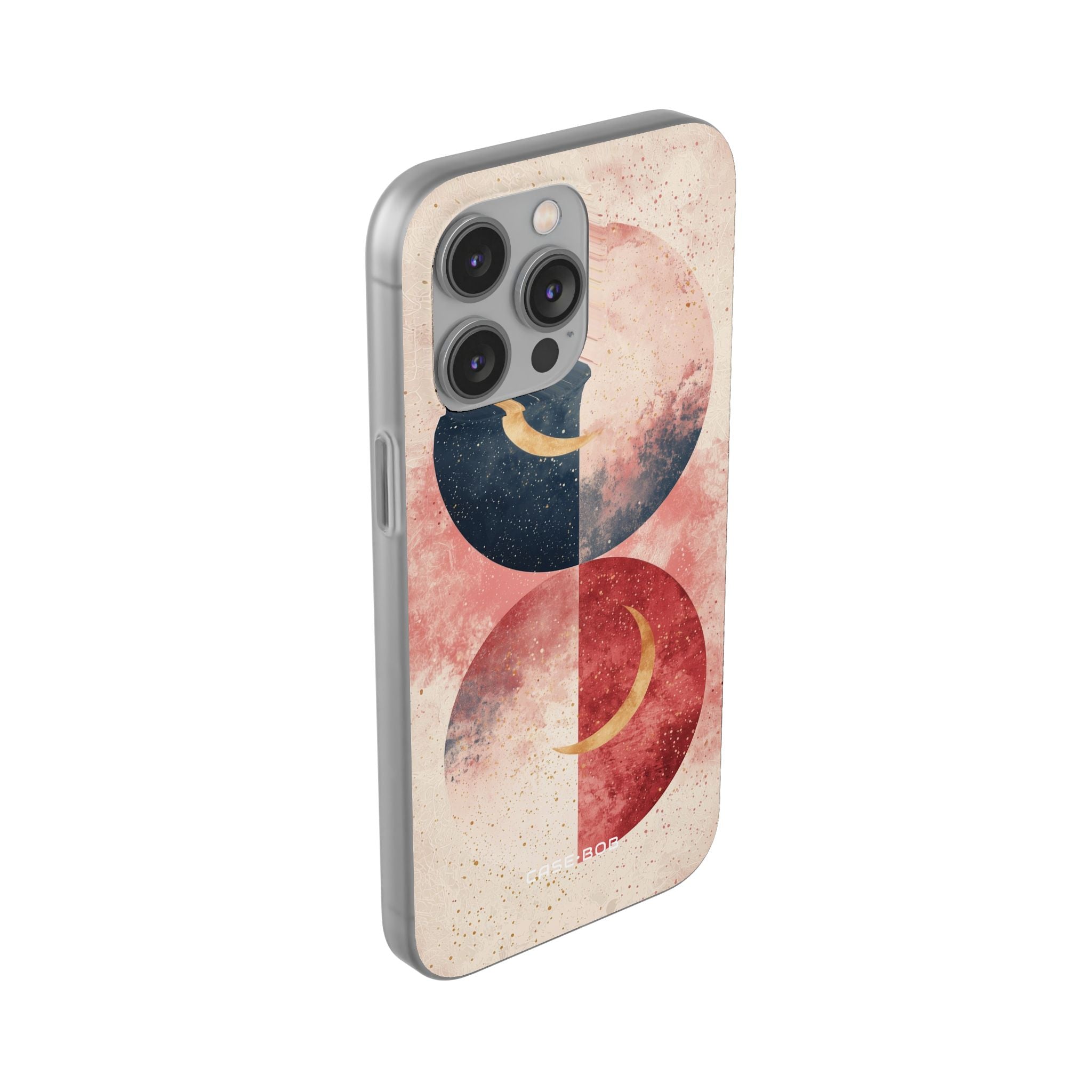 Golden Crescent Circles iPhone 14 Pro Max Case - Soft