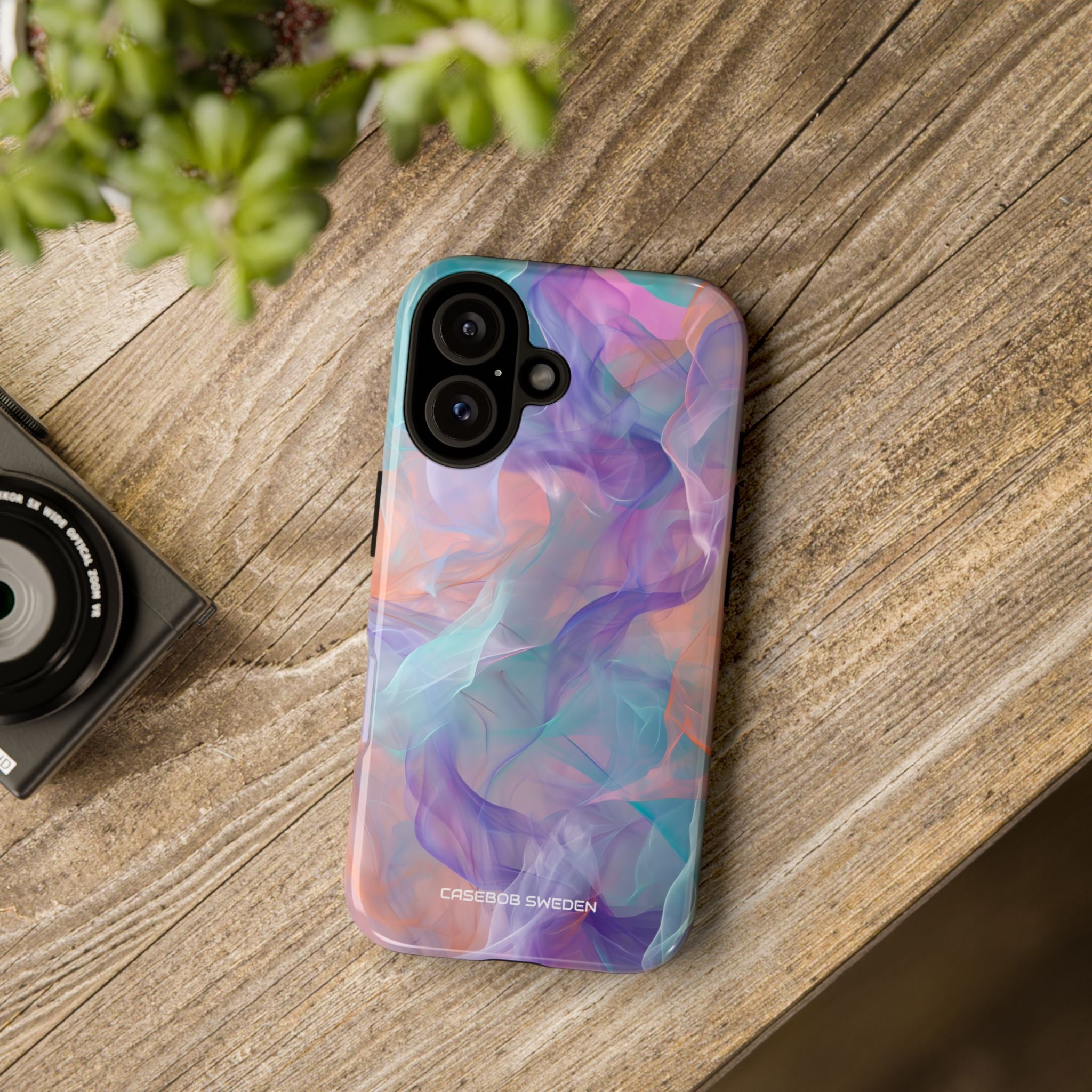 Dreamy Teal Flow - Tough iPhone 16 Phone Case