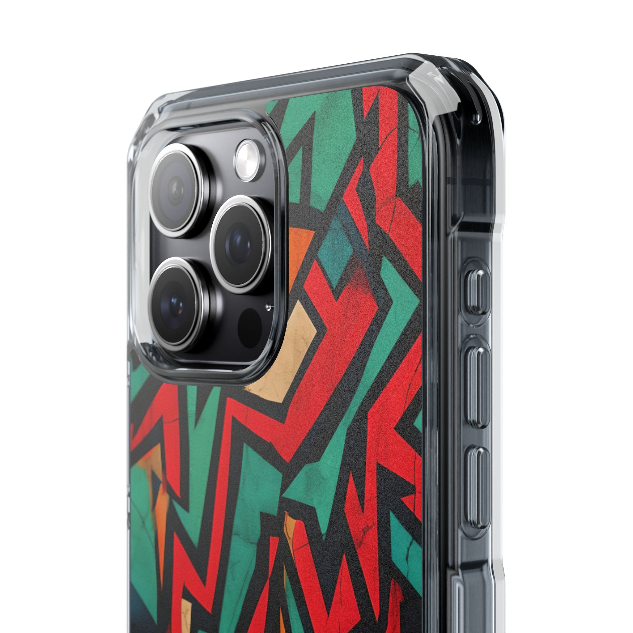 Crimson Zigzag iPhone 15 Pro Max Case - Impact