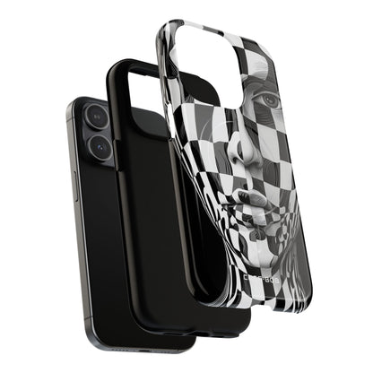 Checkered Face iPhone 15 Pro Case - Tough+