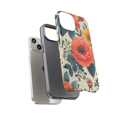 Vibrant Botanical Poppies - Tough iPhone 14 Phone Case