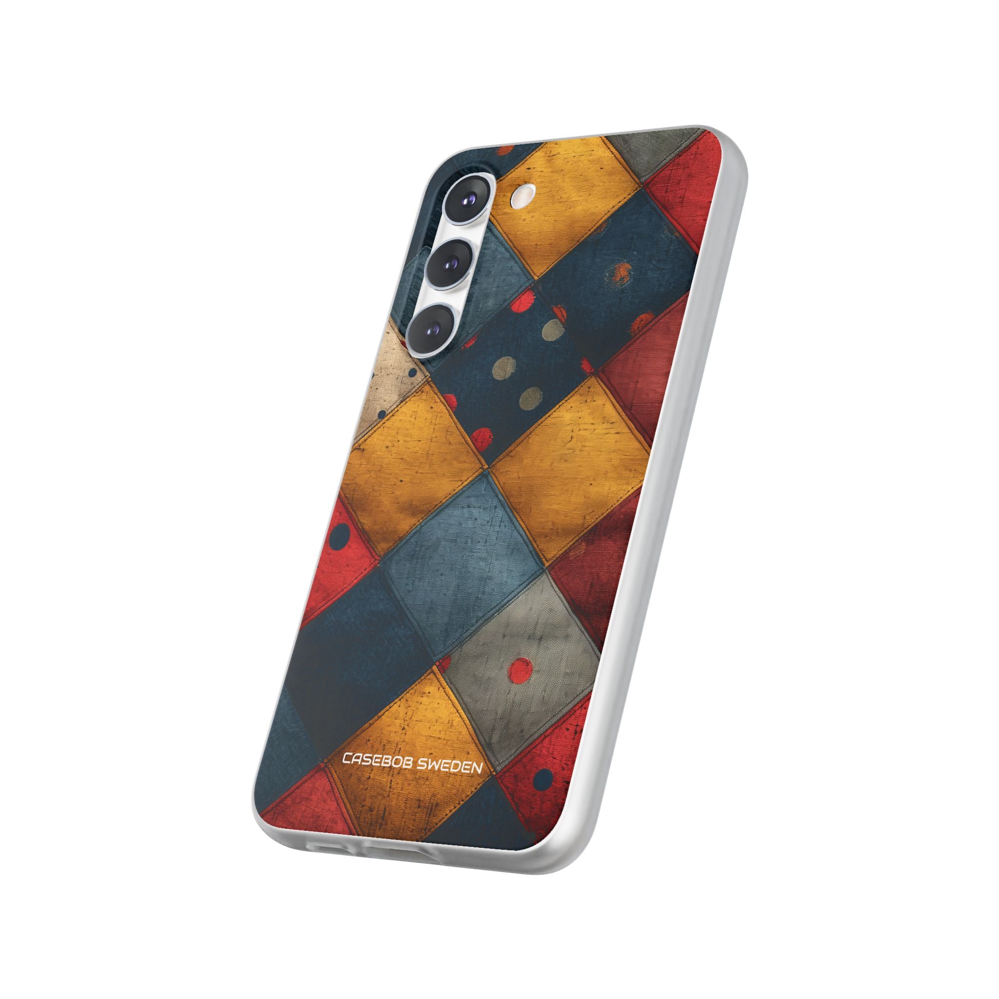 Blue Red Patchwork - Flexi Samsung S23 Phone Case