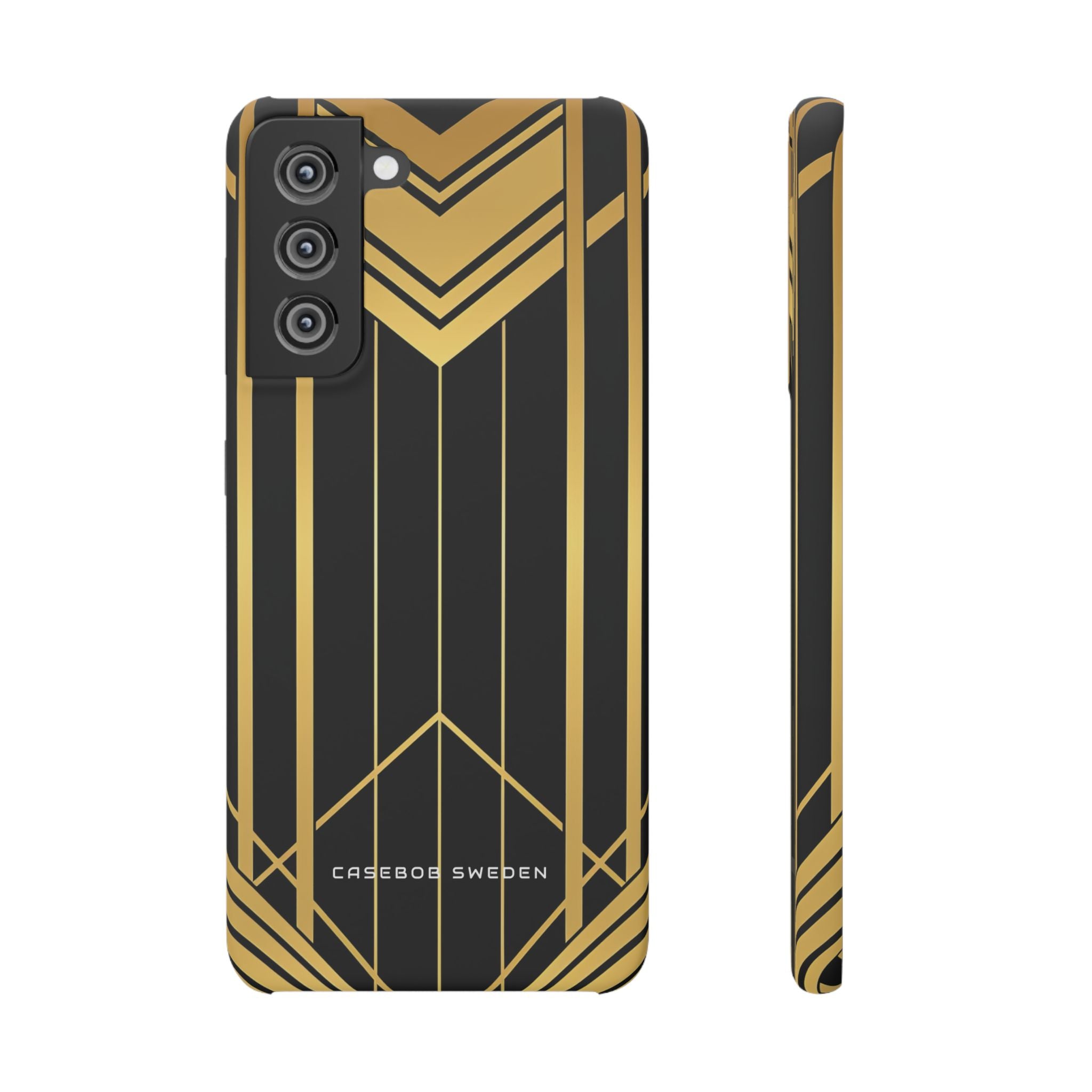 "Golden Art Deco Symmetry in Geometric Elegance" Samsung S21 - Slim Phone Case