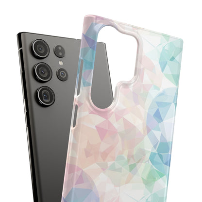 Pastel Geometry Background - Slim Samsung S23 Phone Case