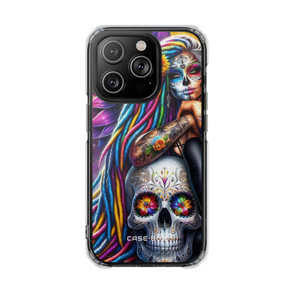 Sunflower Skull Glow iPhone 14 Pro Case - Impact