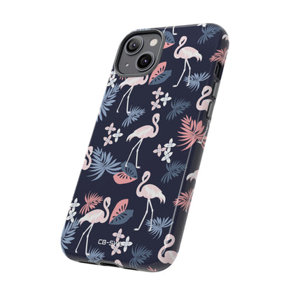 Flamingos Dance Playfully - iPhone Case