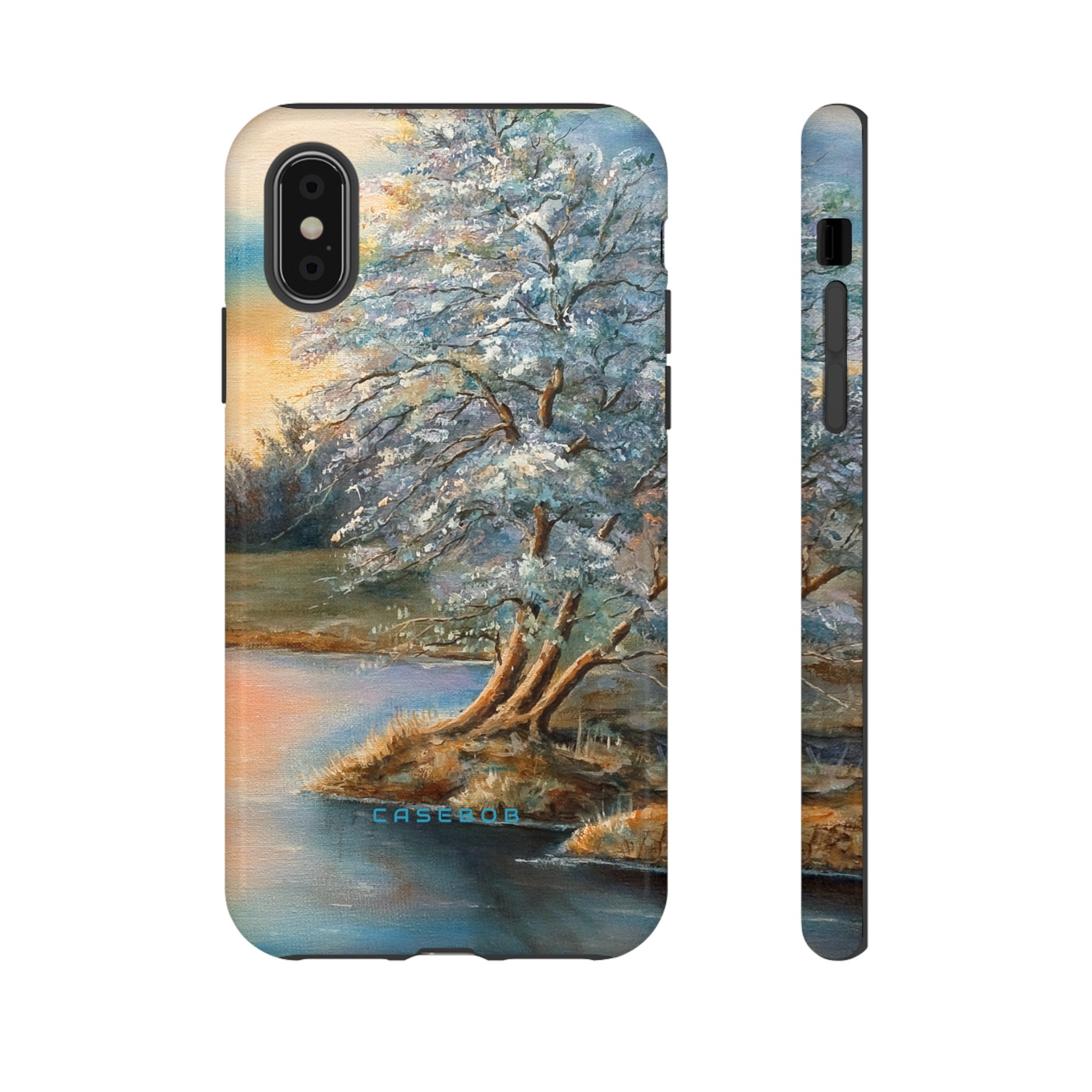 Winterday lake - Protective Phone Case